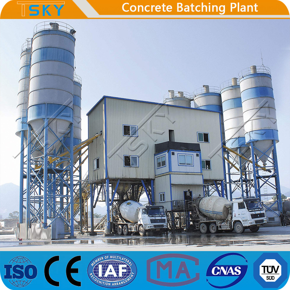 High Capacity HZS240 Automatic Concrete Batching Plant